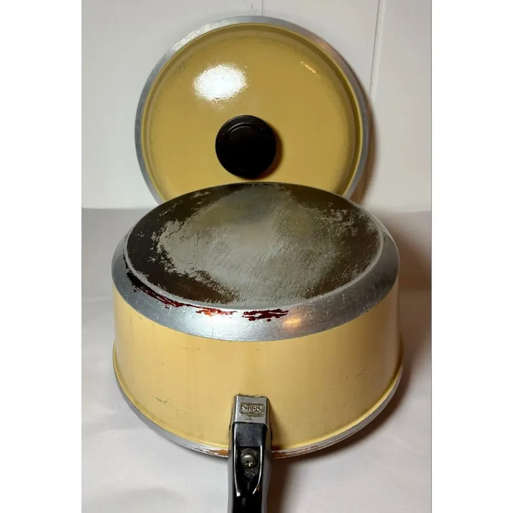 Vintage Aluminum Sears “Club” Harvest Gold 3 QT Pot w/ Lid